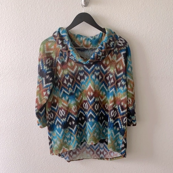 Notations Tops - Notations | 3/4 Sleeve Cowl Neck Sweater